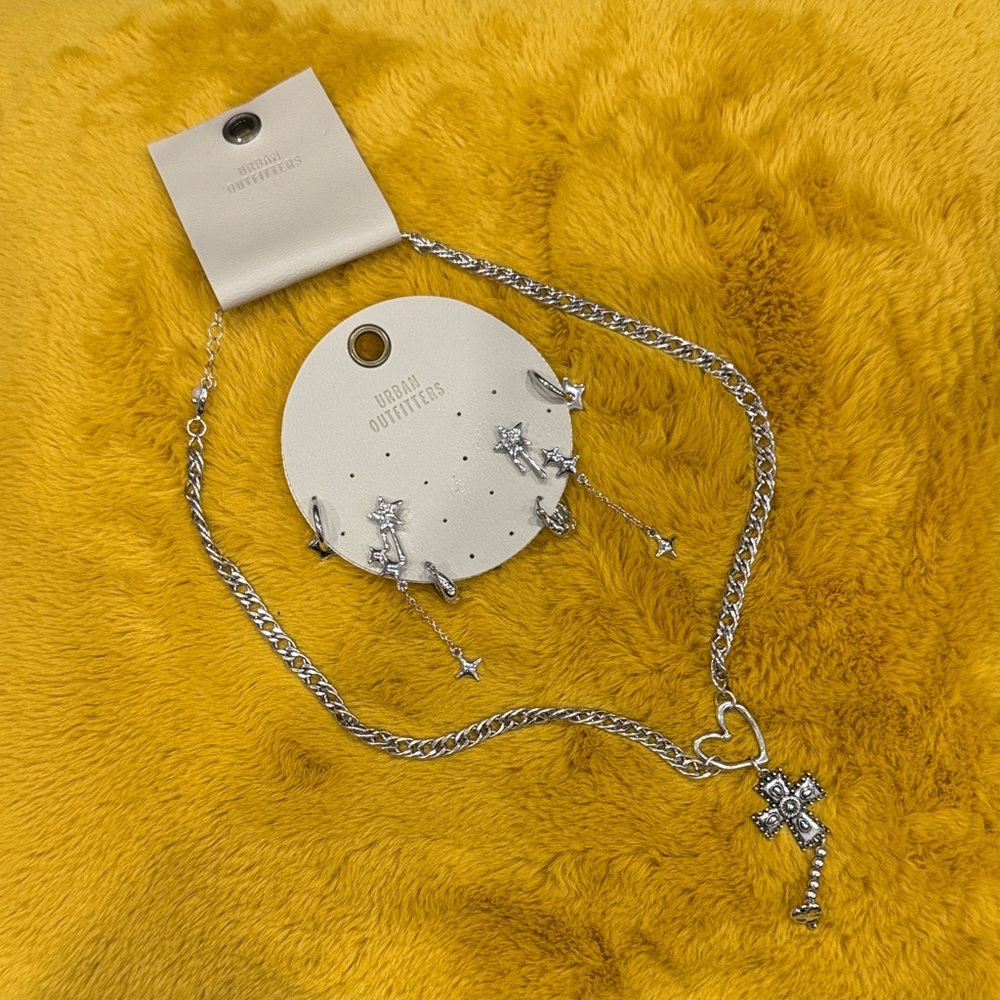 Combo Deal: Urban Outfitters Silver necklace and earring set